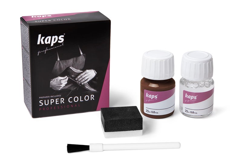 Kaps Dye With Primer For Natural And Synthetic Leather Shoes, Super Color And Preparer, 70 Colors (169 - Old Leather) - Image 1
